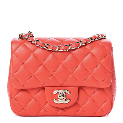 Chanel Lambskin Quilted Mini Square Flap Red 1 of 11