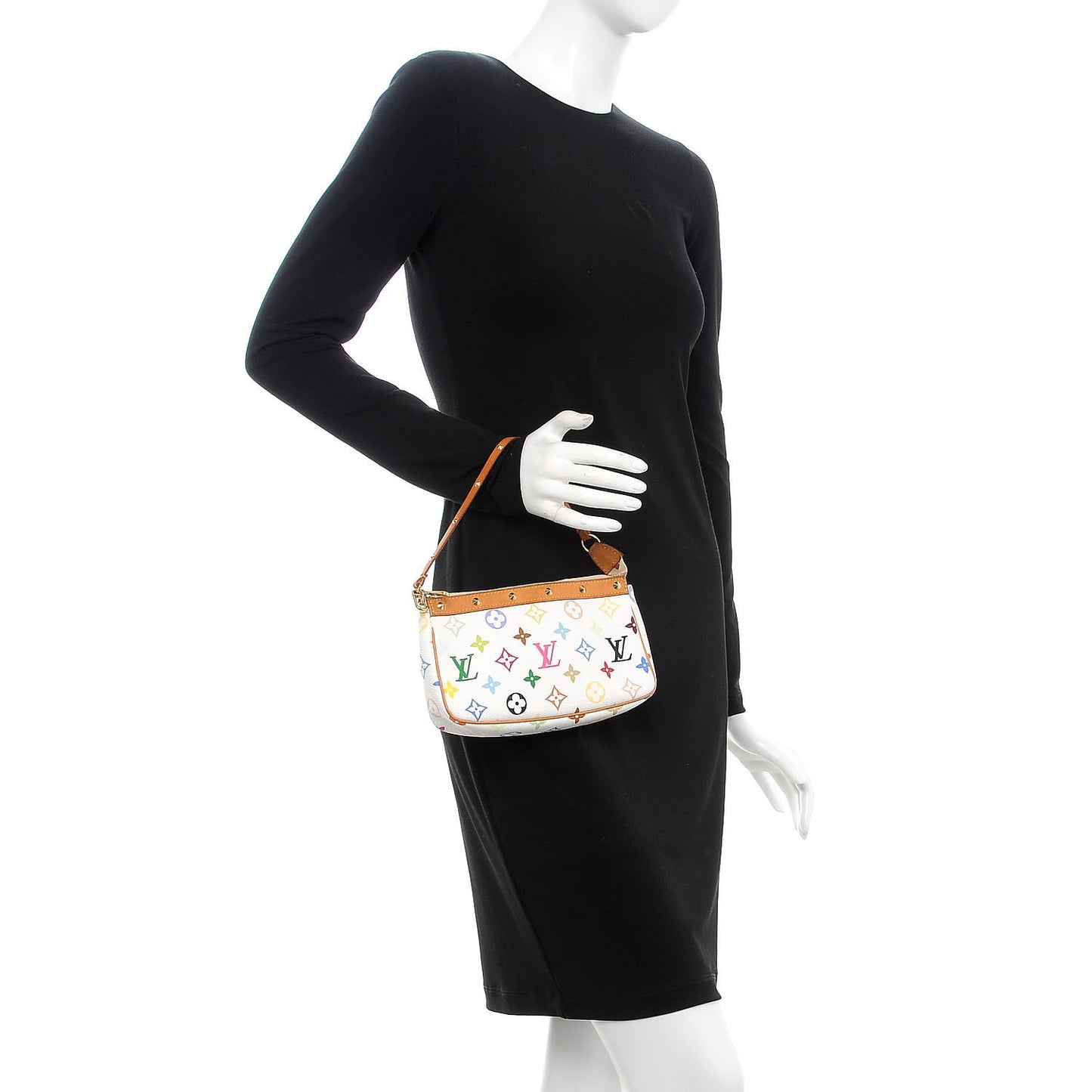 Monogram Multicolor Pochette Accessories White