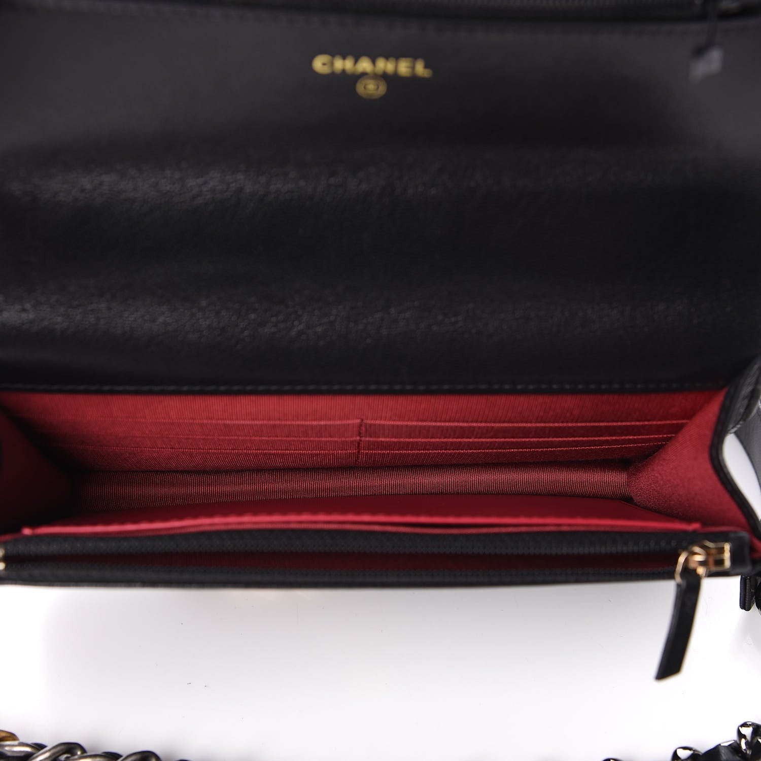 Chanel Goatskin Quilted 19 Wallet On Chain WOC Black 5 of 12