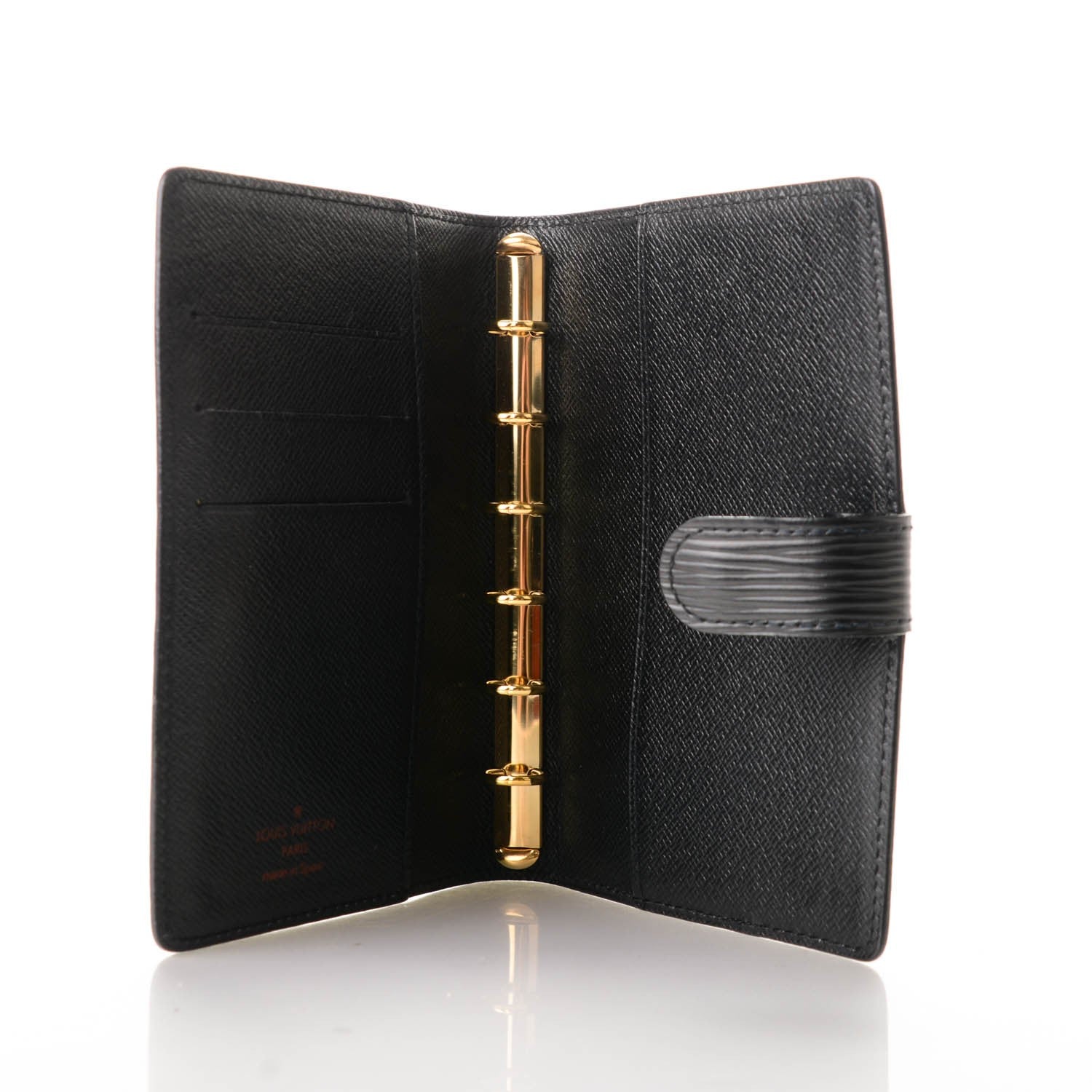 Louis Vuitton Epi Small Ring Agenda Cover Black 5 of 7