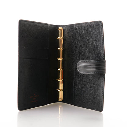 Louis Vuitton Epi Small Ring Agenda Cover Black 5 of 7