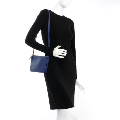 Celine Lambskin Small Trio Crossbody Bag Indigo 2 of 9