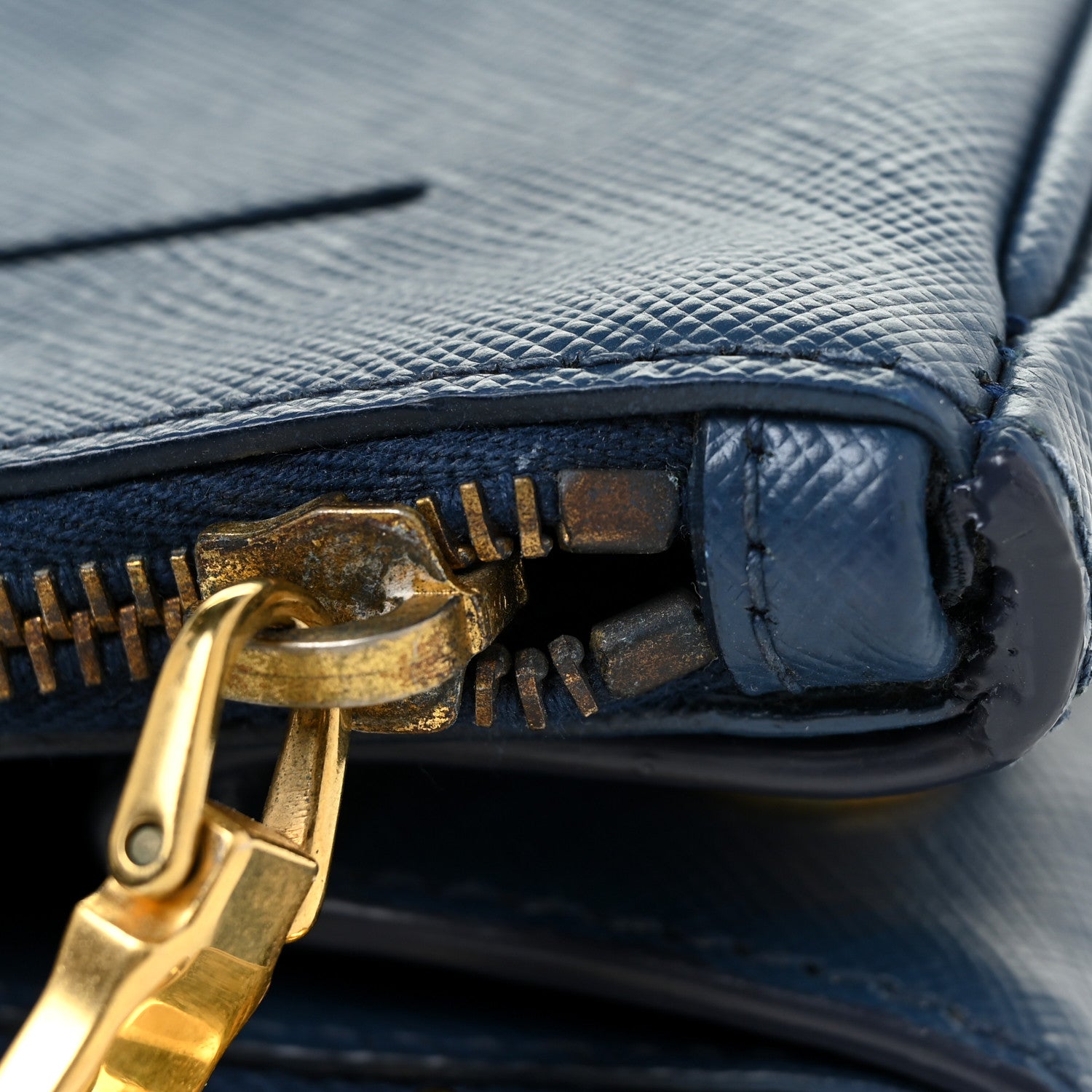 Prada Saffiano Galleria Double Zip Tote Bluette 14 of 16