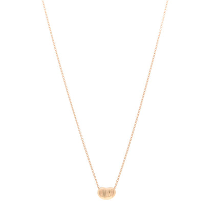 Tiffany 18K Rose Gold 9mm Elsa Peretti Bean Pendant Necklace 1 of 4