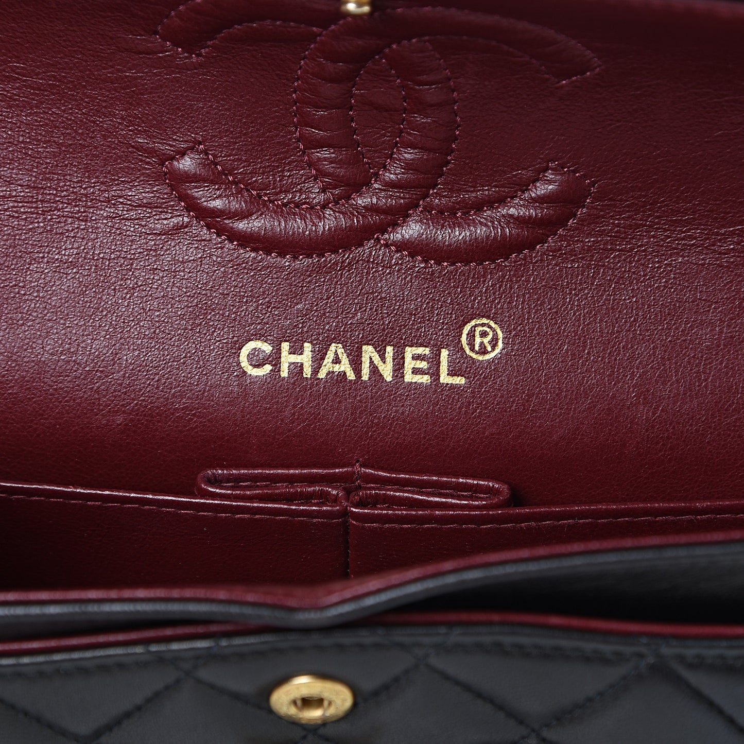Lambskin Quilted Small Double Flap Black