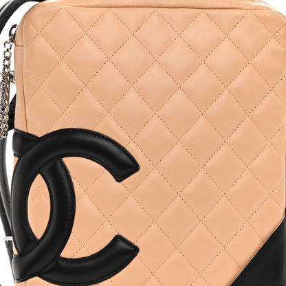 Chanel Calfskin Quilted Medium Cambon Messenger Beige Black 8 of 17