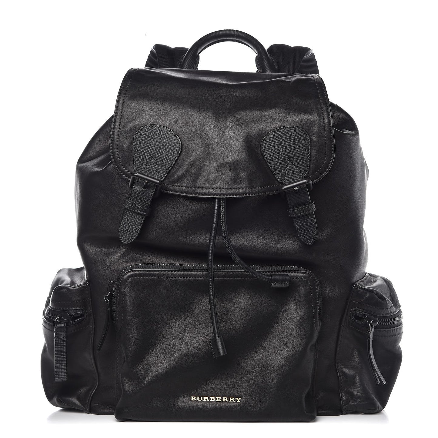 Weatherproof Calfskin Large Rucksack Backpack Black