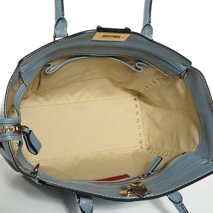 Valentino Garavani Vitello Rockstud Double Handle Tote London Stone 5 of 10