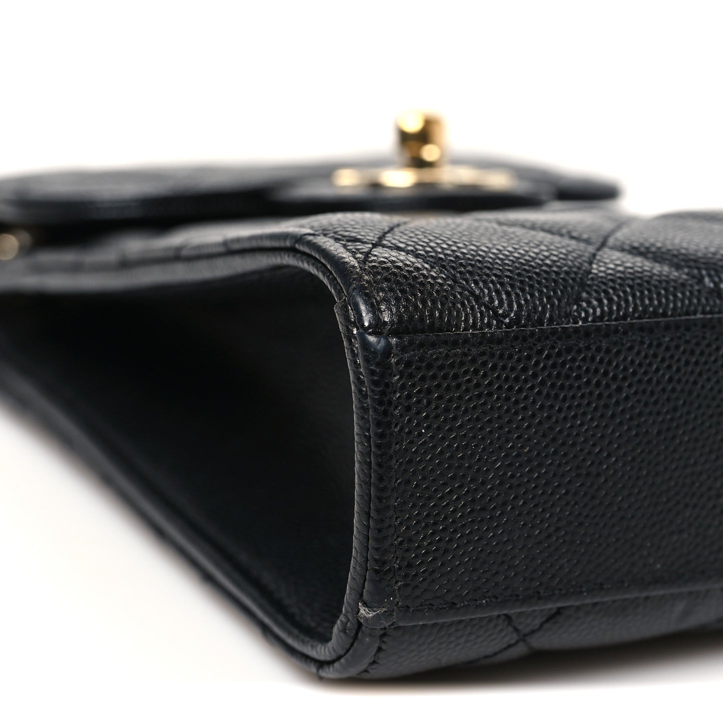 Caviar Quilted Classic Phone Holder Black