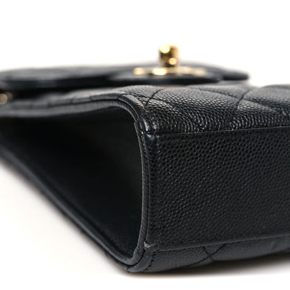 Chanel Caviar Quilted Classic Phone Holder Black 10 of 13