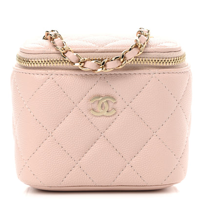Chanel Caviar Quilted Mini Vanity Case With Chain Light Pink 1 of 9