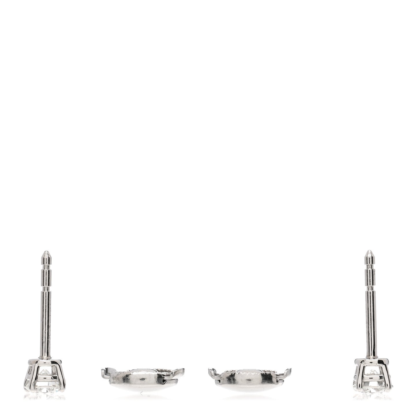 Platinum Diamond .50ctw Solitaire Earrings