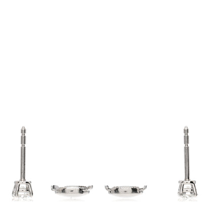 Tiffany Platinum Diamond .50ctw Solitaire Earrings 3 of 5