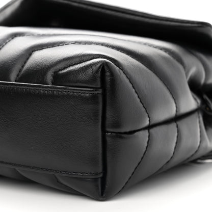 Saint Laurent Calfskin Y Quilted Monogram Monochrome Toy Loulou Crossbody Bag Black 9 of 12