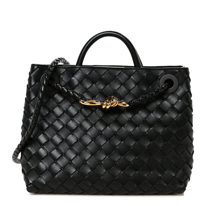 Bottega Veneta Nappa Intrecciato Small Andiamo Shoulder Bag Black 1 of 10