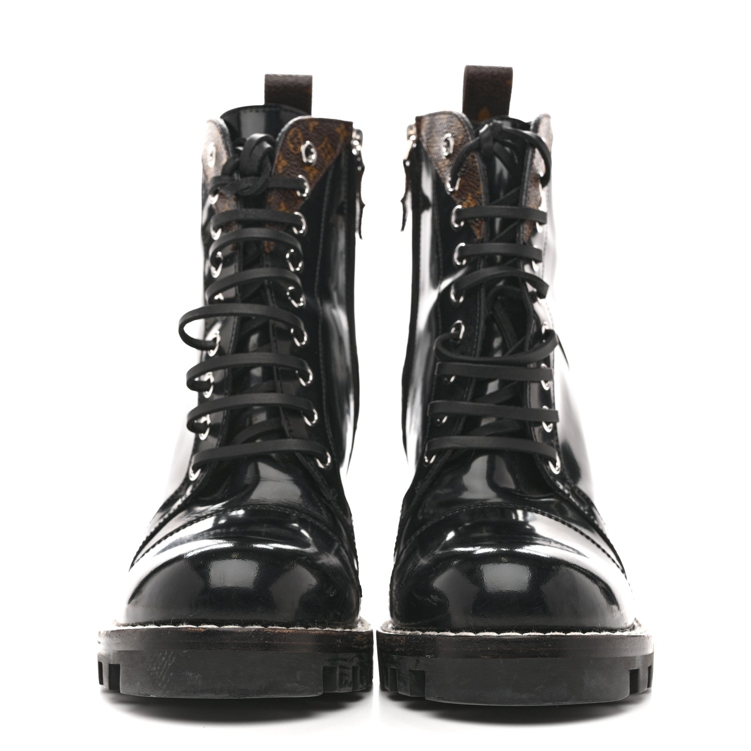 Louis Vuitton Glazed Calfskin Monogram Star Trail Ankle Boots 39 Black 3 of 13