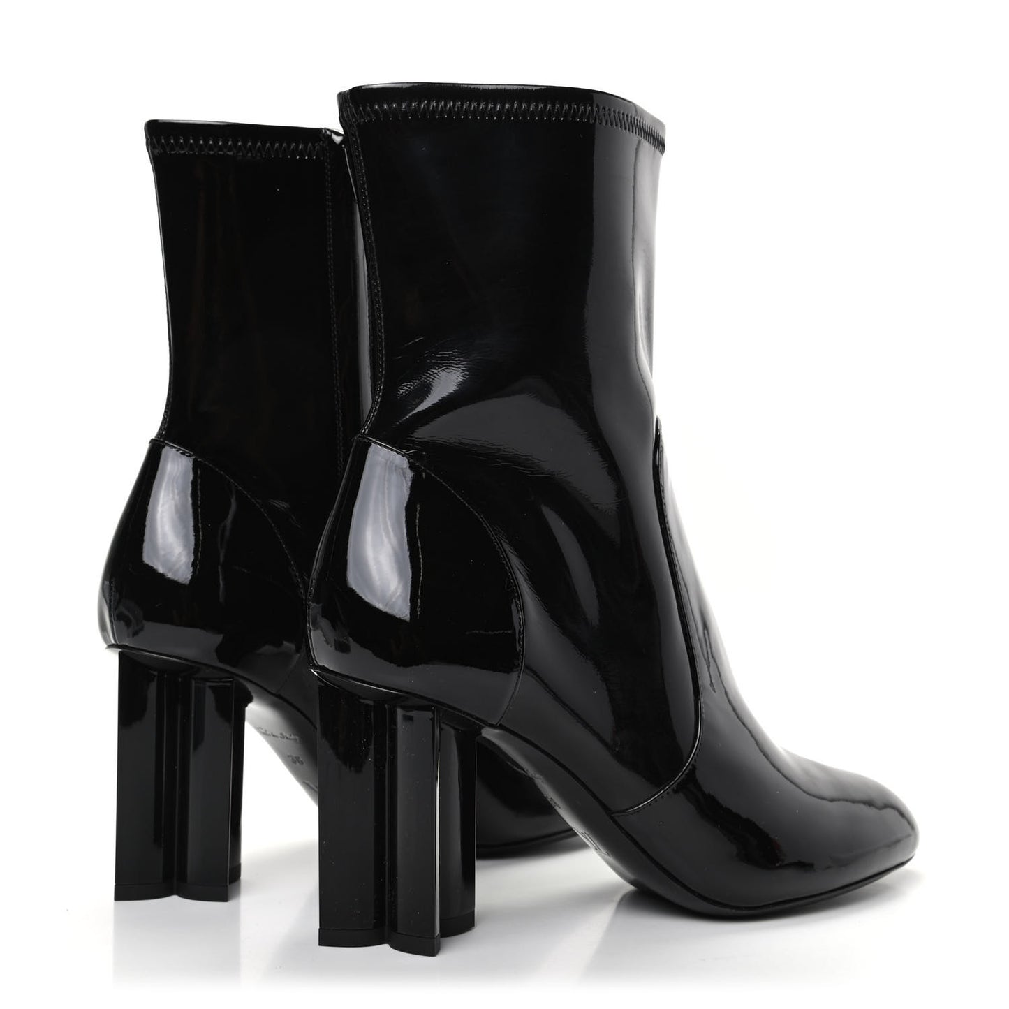 Patent Uniformes Silhouette Ankle Boots 38 Black