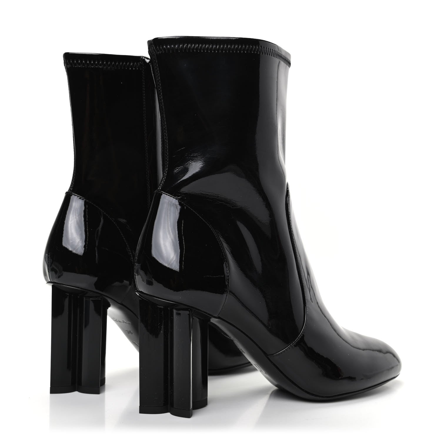 Louis Vuitton Patent Uniformes Silhouette Ankle Boots 38 Black 4 of 7