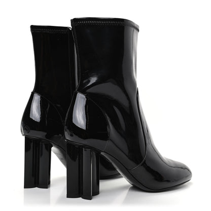 Louis Vuitton Patent Uniformes Silhouette Ankle Boots 38 Black 4 of 7
