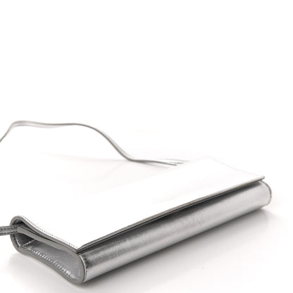 Saint Laurent Nappa Silk Fetiche Clutch Argento 4 of 11