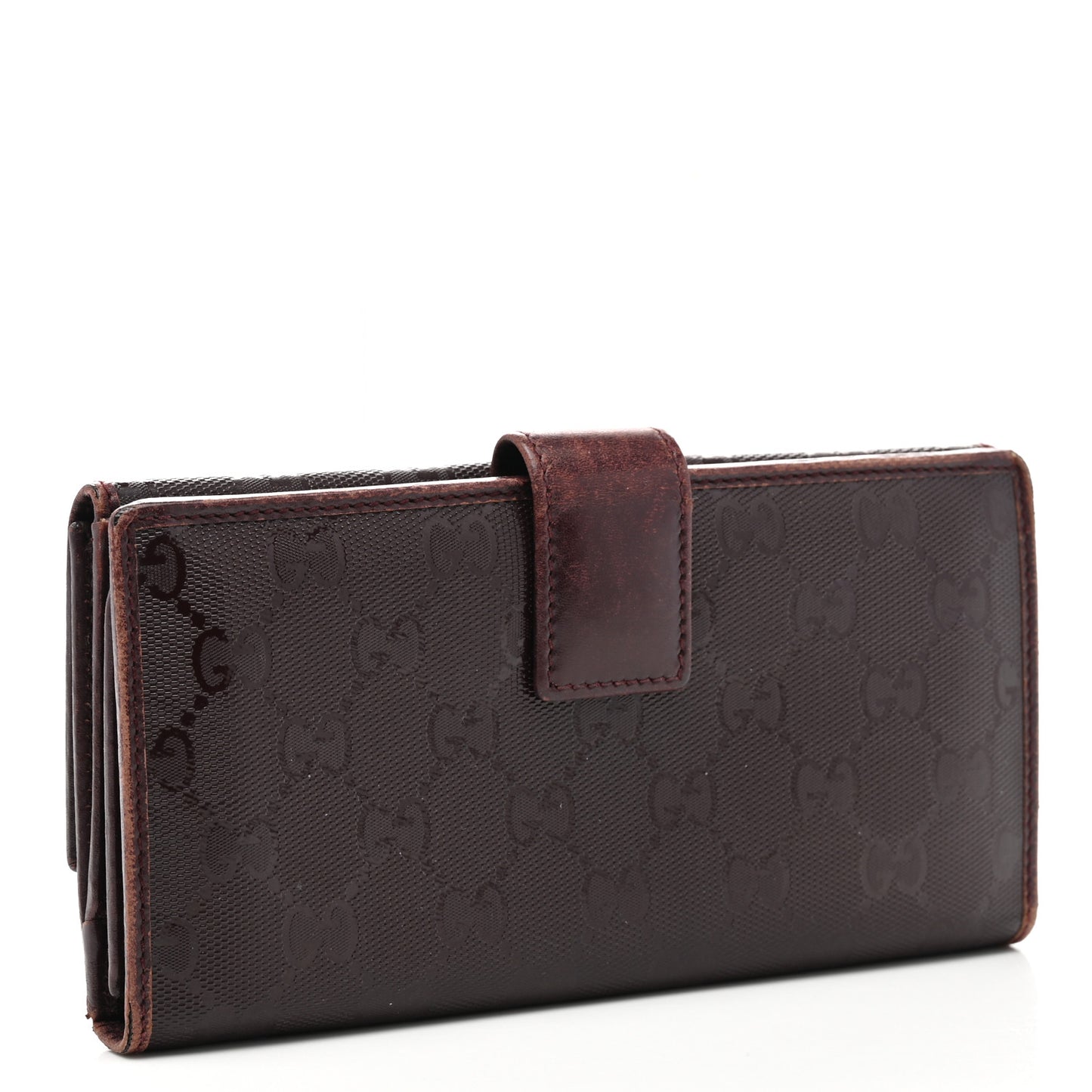 Imprime Monogram GG Pierce Continental Flap Wallet Bordeaux