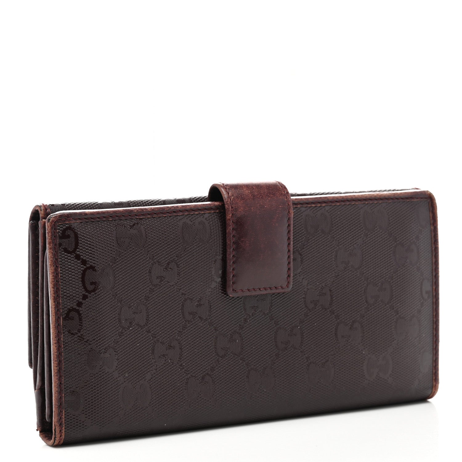 Gucci Imprime Monogram GG Pierce Continental Flap Wallet Bordeaux 3 of 10