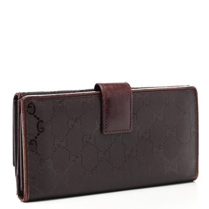 Gucci Imprime Monogram GG Pierce Continental Flap Wallet Bordeaux 3 of 10
