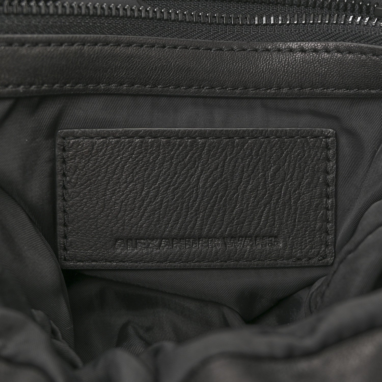 Alexander Wang Lambskin Marti Backpack Bag Washed Black Iridescent Hardware 6 of 13