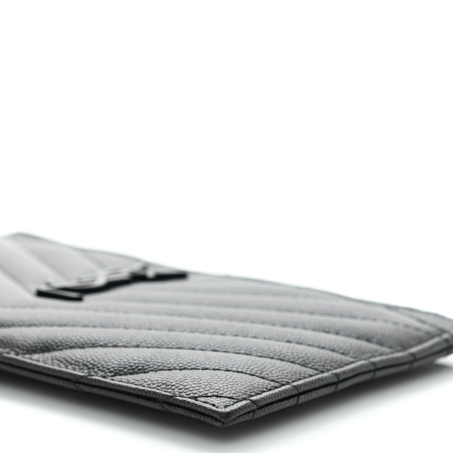 Grain De Poudre Chevron Monogram Bill Pouch Black
