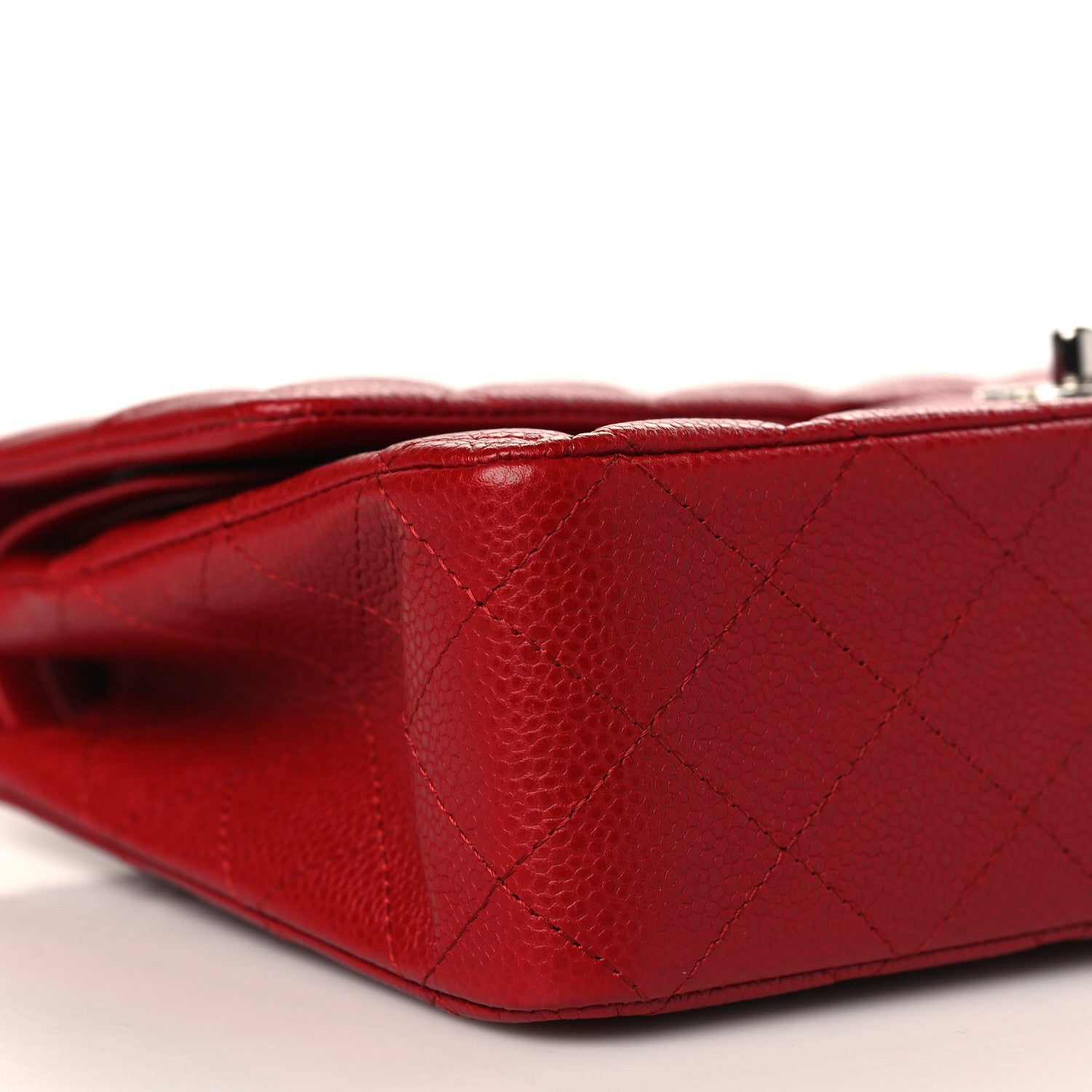 Chanel Caviar Quilted Medium Double Flap Red 8 of 10