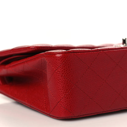 Chanel Caviar Quilted Medium Double Flap Red 8 of 10