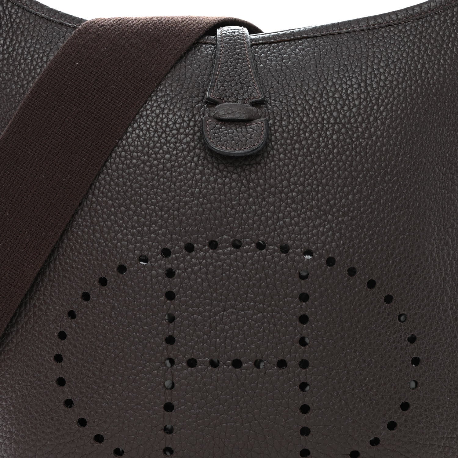 Hermes Taurillon Clemence Evelyne III PM Chocolate 8 of 10