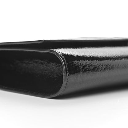 Saint Laurent Textured Patent Monogram Large Belle De Jour Clutch Black 7 of 9