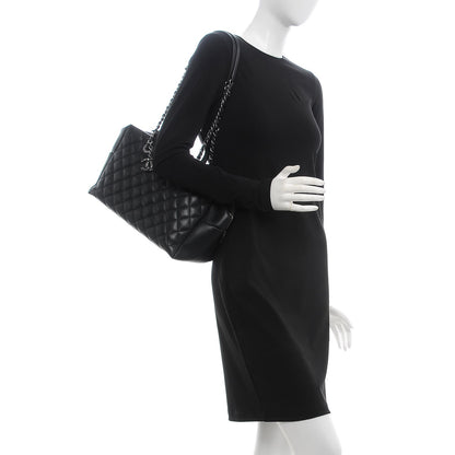 Chanel Calfskin Quilted Feather Weight Bowling Bag Black 2 of 9