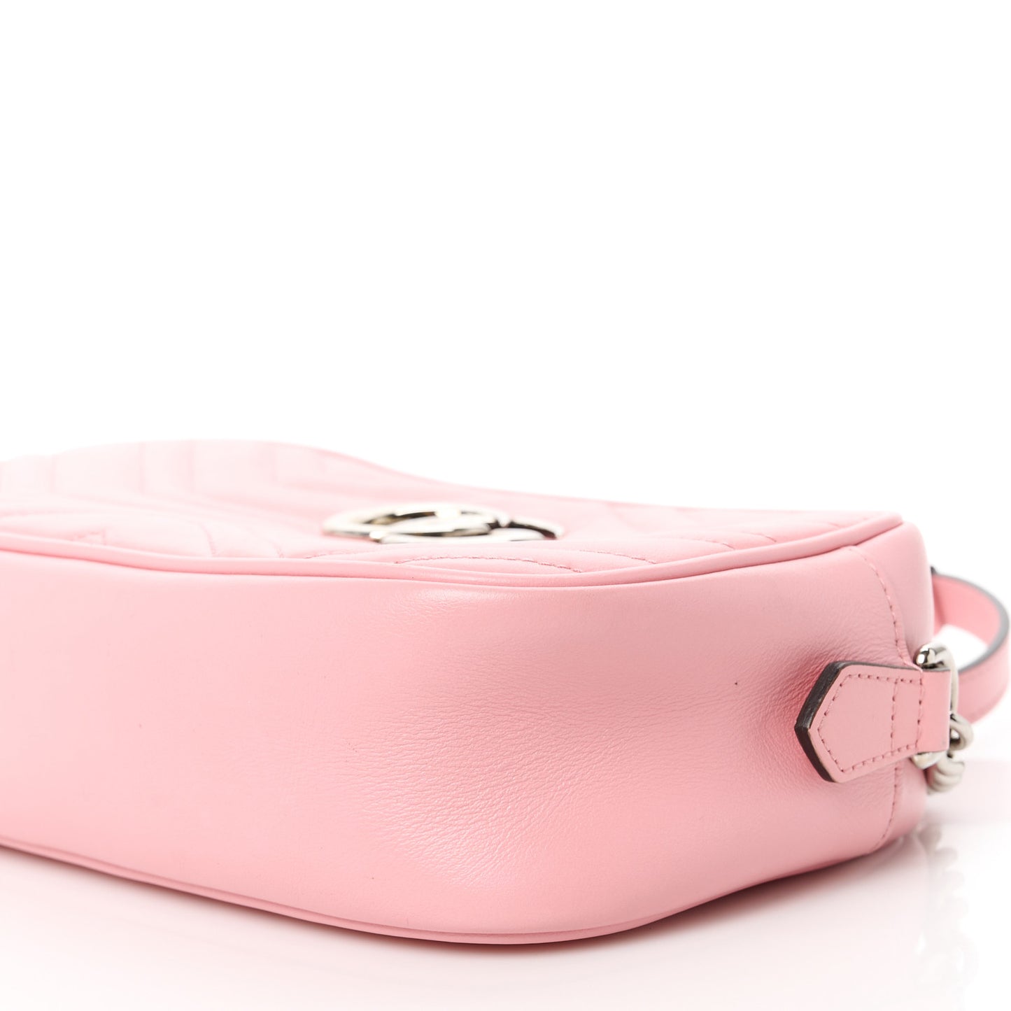 Calfskin Matelasse Small GG Marmont Chain Shoulder Bag Wild Rose