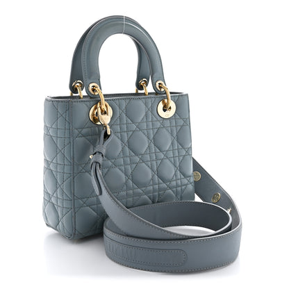 Christian Dior Lambskin Cannage Small Lucky Badges My Lady Dior Cloud Blue 3 of 13