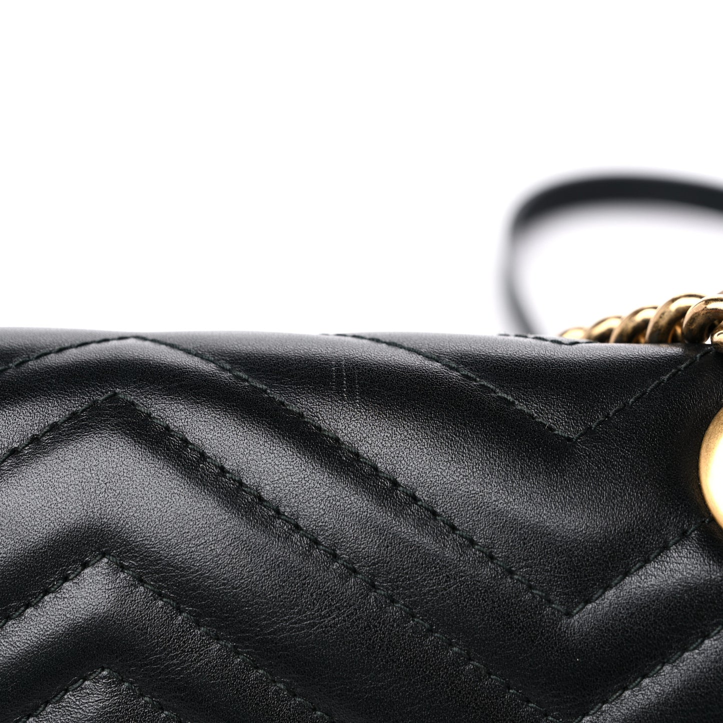Calfskin Matelasse Small GG Marmont Shoulder Bag Black