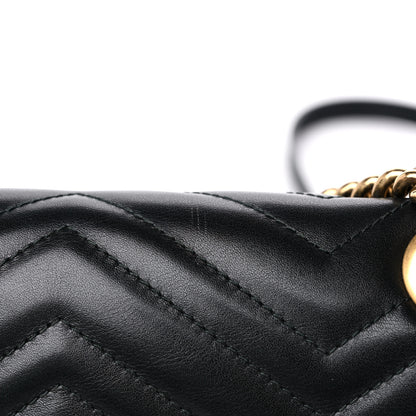 Gucci Calfskin Matelasse Small GG Marmont Shoulder Bag Black 14 of 14