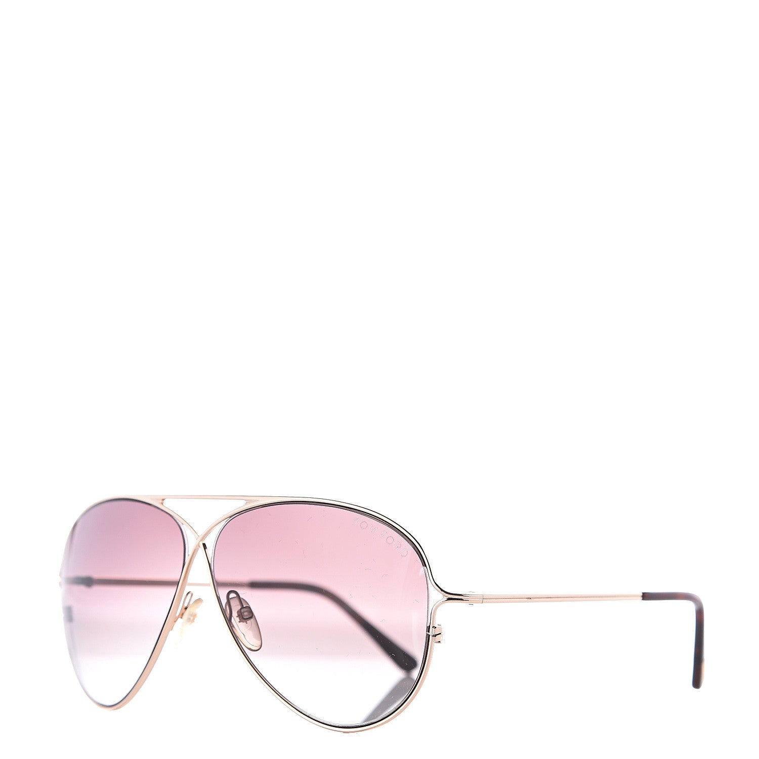 Tom Ford Peter Aviator Sunglasses TF142 Pink Gold 1 of 8