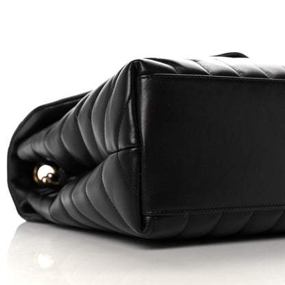 Saint Laurent Calfskin Y Quilted Monogram Medium Loulou Chain Satchel Black 8 of 9