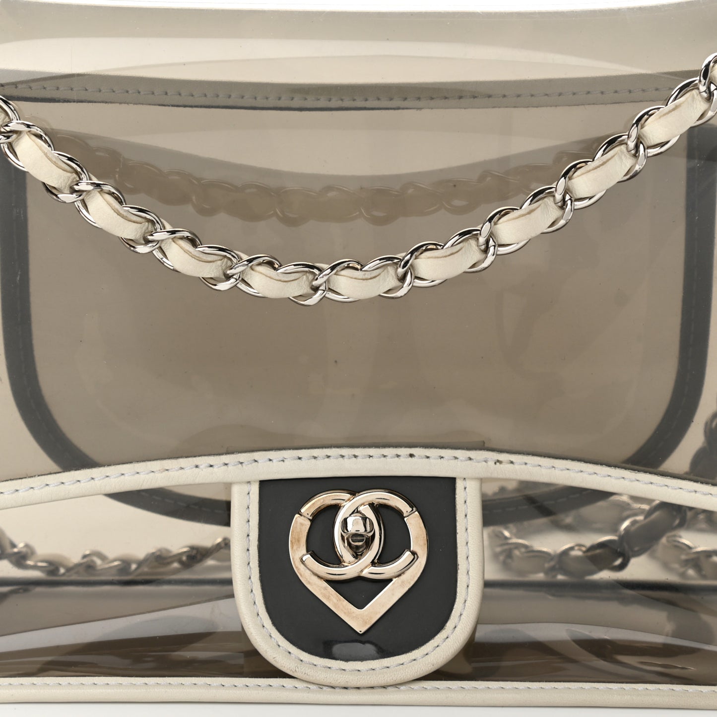 Lambskin Vinyl Large Naked Flap Silver
