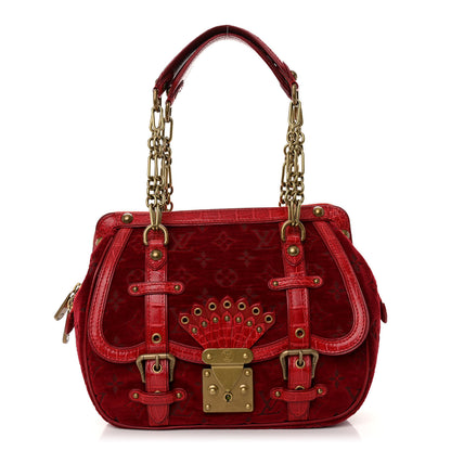 Louis Vuitton Monogram Velours Alligator Gracie MM Rouge 1 of 10