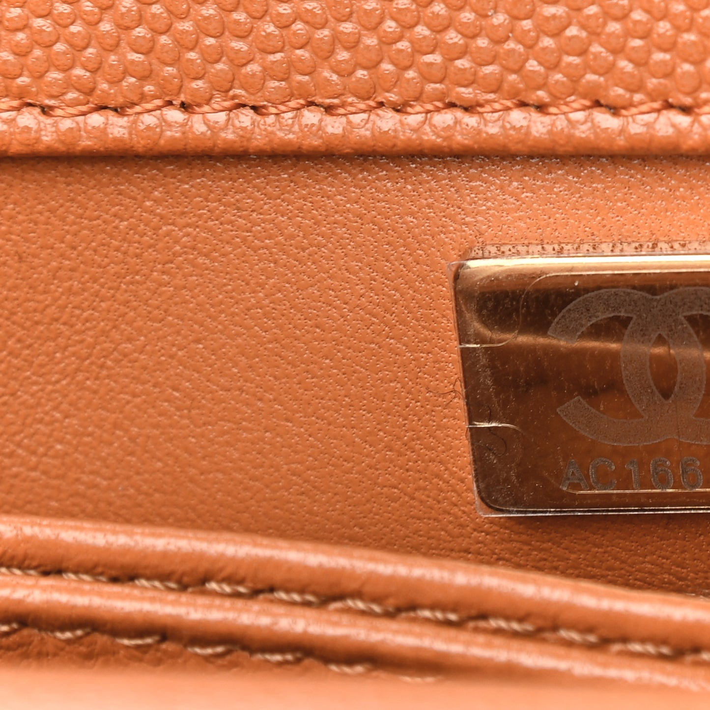 Caviar Quilted Mini Coco Handle Flap Light Brown