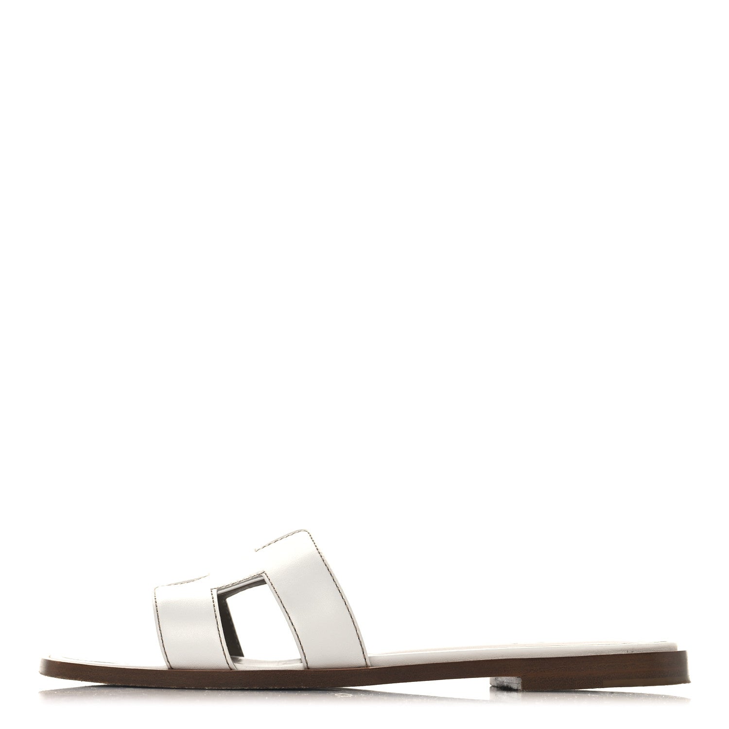 Hermes Box Calfskin Oran Sandals 36 White 1 of 10