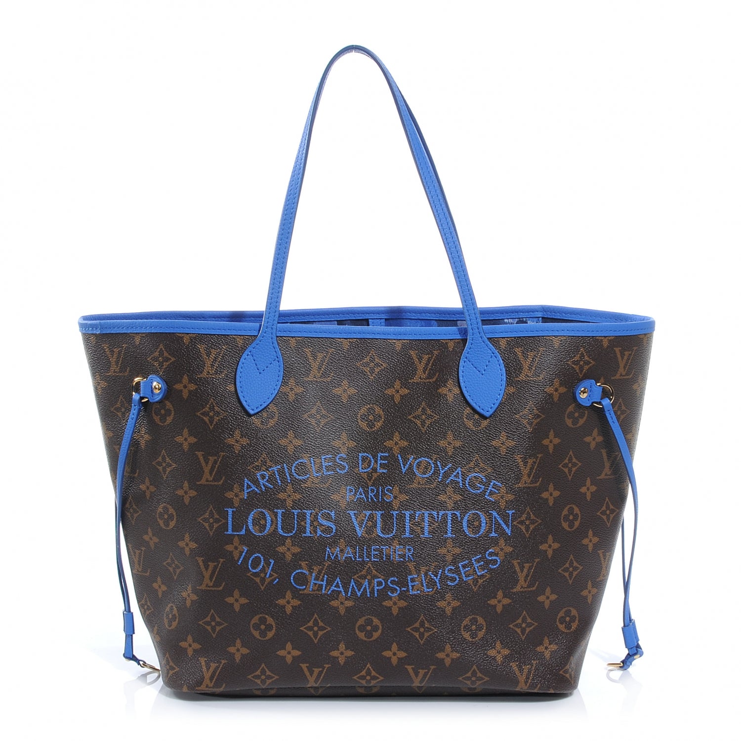 Louis Vuitton Monogram Articles de Voyage Ikat Neverfull MM Grand Blue 1 of 9