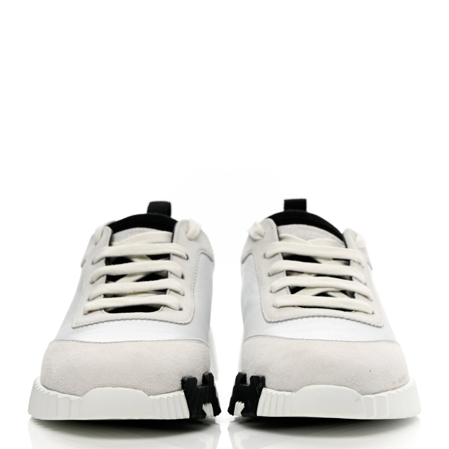 Goatskin Suede Bouncing Sneakers 38 White