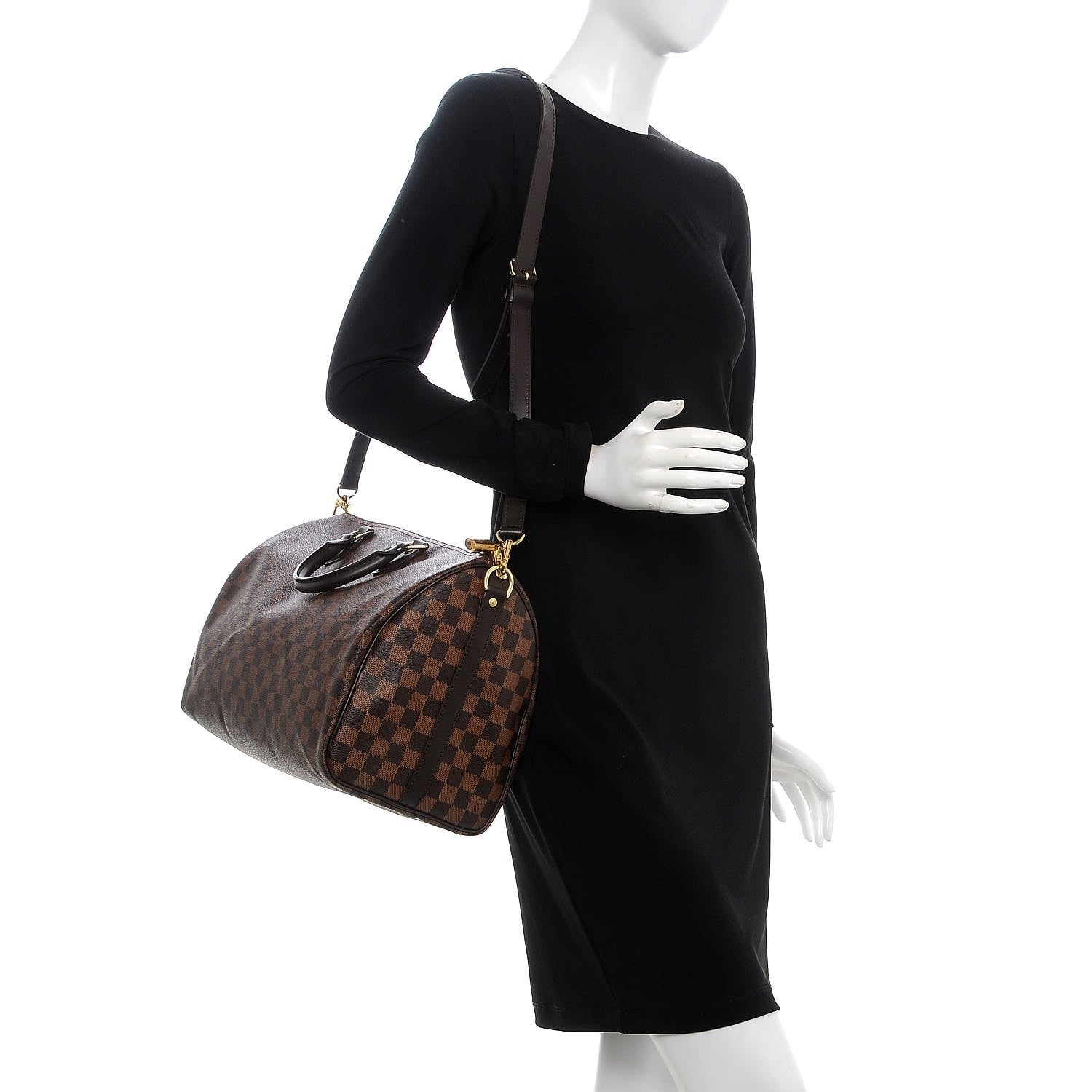 Louis Vuitton Damier Ebene Speedy Bandouliere 35 2 of 8