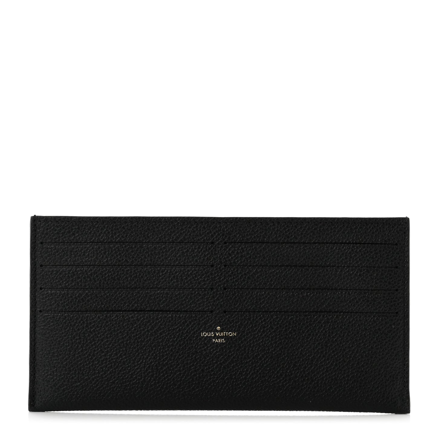 Calfskin Felicie Chain Wallet Card Holder Insert Black