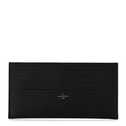 Louis Vuitton Calfskin Felicie Chain Wallet Card Holder Insert Black 1 of 6