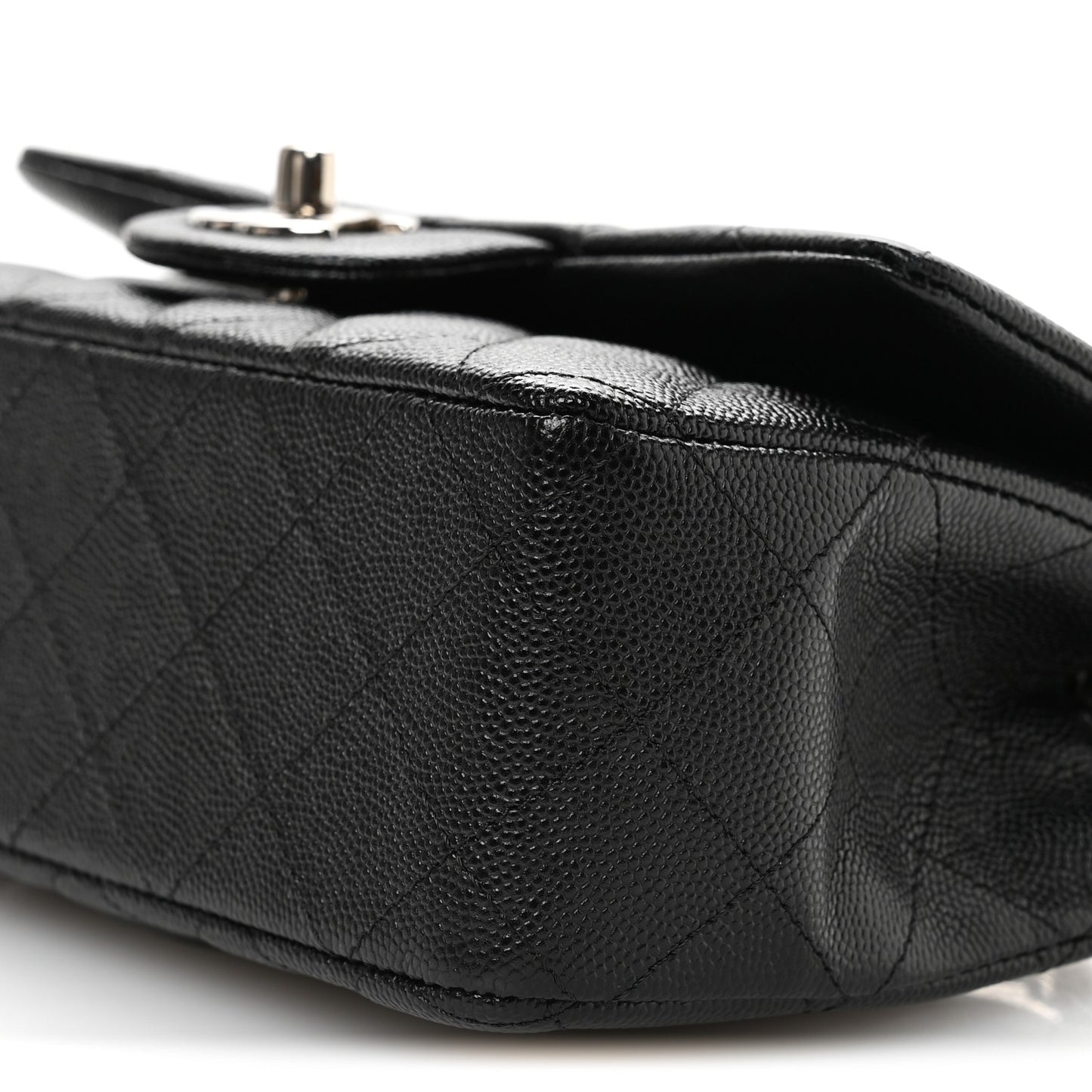 Caviar Quilted Mini Rectangular Flap Black